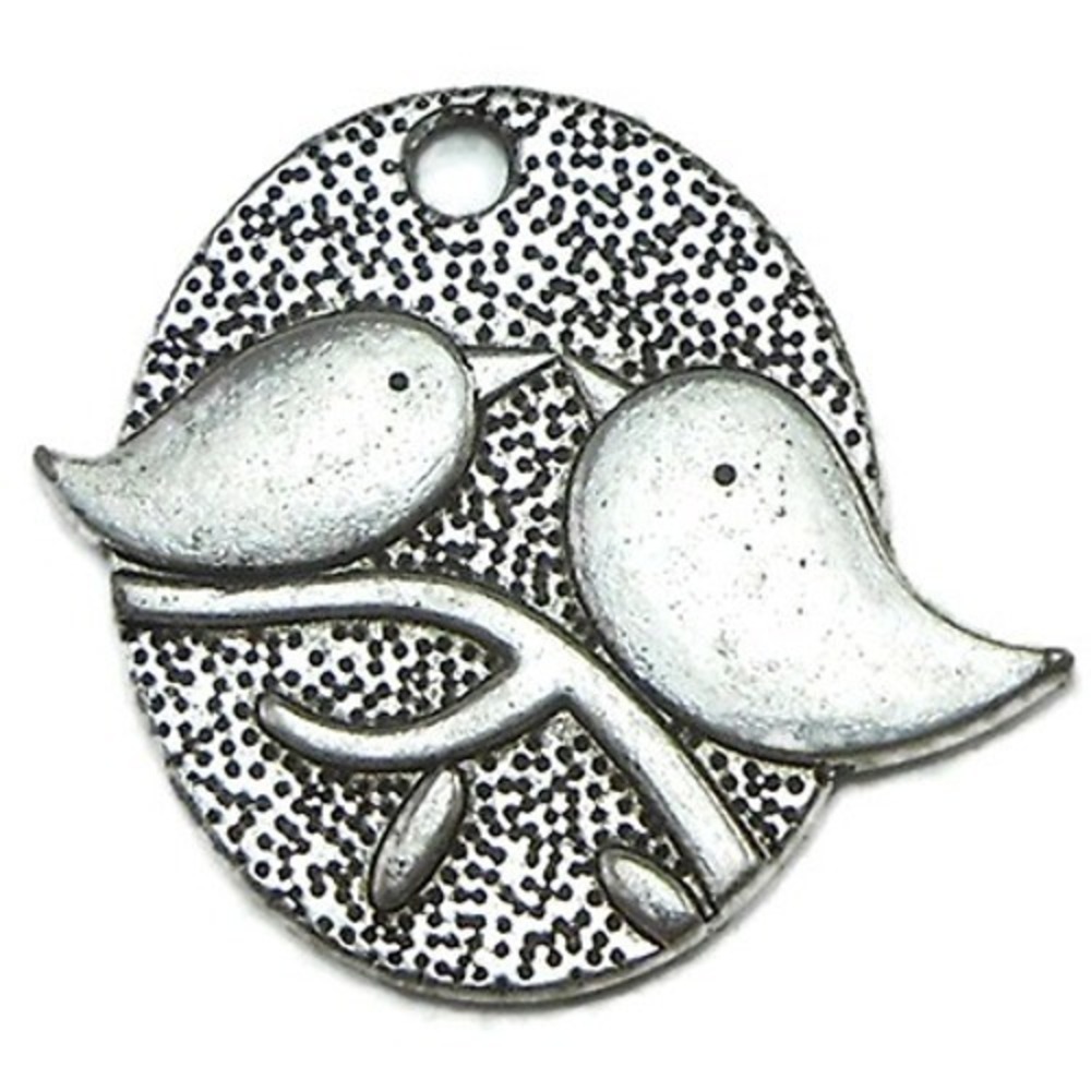 5pcs Birds on‎ a Branch Charm or Pendant for jewelry making